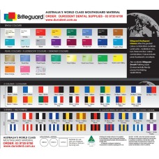 Briteguard Mouthguard Material Colour Chart Tent Card - 1